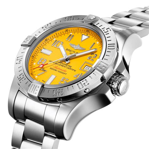 breitling emergency watch yellow face|breitling avenger seawolf yellow.